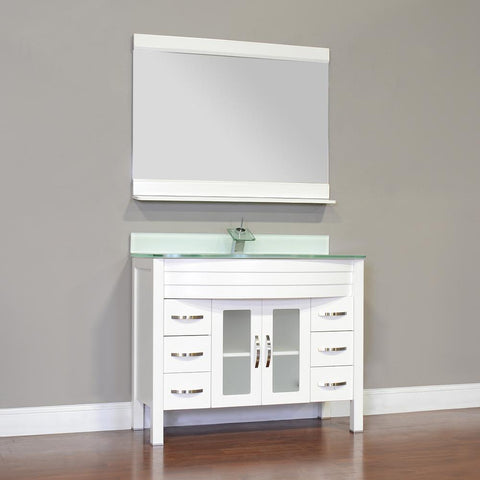 Image of Alya Bath Elite 42" Single Modern Bathroom Vanity with Countertop AW-082-42-B-LGGT-NM