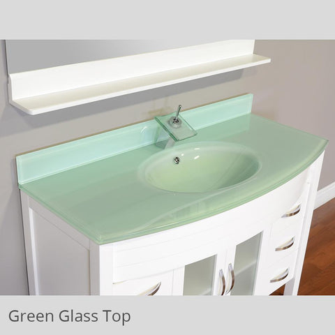 Image of Alya Bath Elite 48" Single Modern Bathroom Vanity with Countertop AW-082-48-B-LGGT-NM