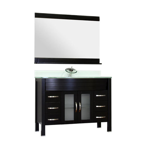 Image of Alya Bath Elite 48" Single Modern Bathroom Vanity with Countertop AW-082-48-B-LGGT-NM