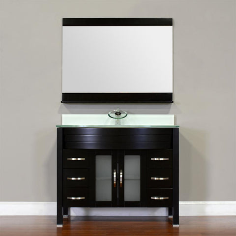 Image of Alya Bath Elite 48" Single Modern Bathroom Vanity with Countertop AW-082-48-B-LGGT-NM