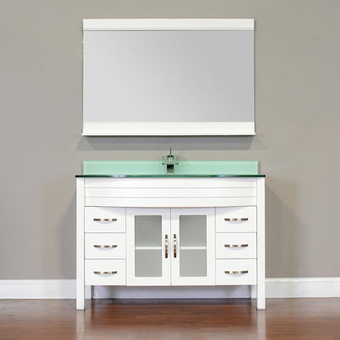 Image of Alya Bath Elite 48" Single Modern Bathroom Vanity with Countertop AW-082-48-B-LGGT-NM