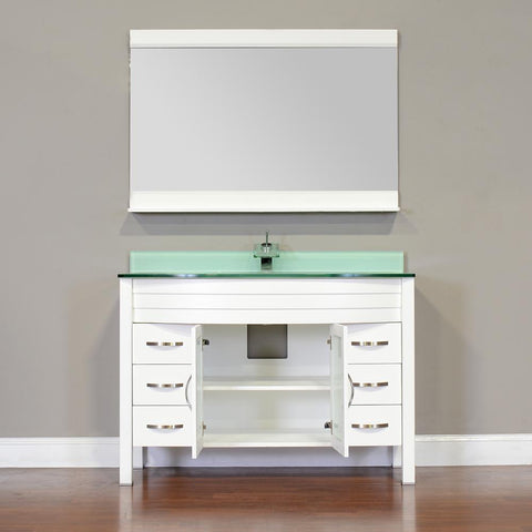 Image of Alya Bath Elite 48" Single Modern Bathroom Vanity with Countertop AW-082-48-B-LGGT-NM