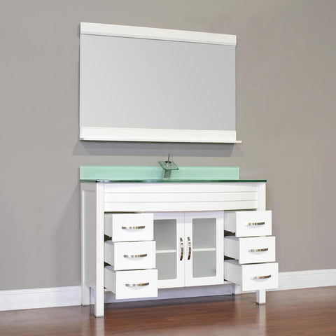 Image of Alya Bath Elite 48" Single Modern Bathroom Vanity with Countertop AW-082-48-B-LGGT-NM