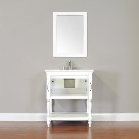 Image of Alya Bath Hampton 30" Single Contemporary Bathroom Vanity with Countertop LA-209-30-W-NT-BMT-NM