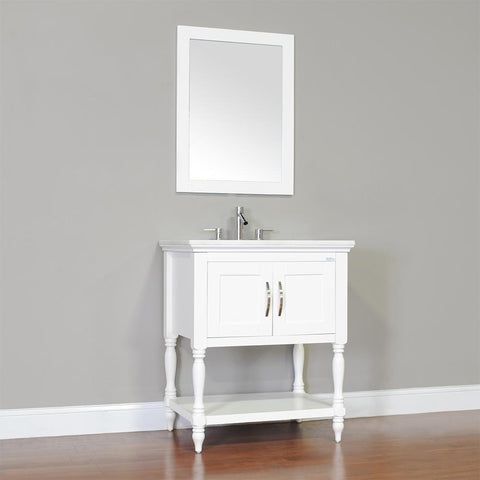 Image of Alya Bath Hampton 30" Single Contemporary Bathroom Vanity with Countertop LA-209-30-W-NT-BMT-NM