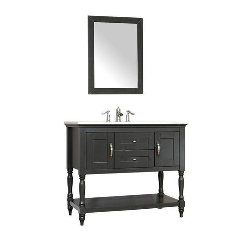 Image of Alya Bath Hampton 42" Single Contemporary Bathroom Vanity with Countertop LA-209-42-G-NT-BMT-NM
