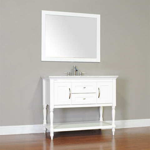 Image of Alya Bath Hampton 42" Single Contemporary Bathroom Vanity with Countertop LA-209-42-W-NT-BMT-NM