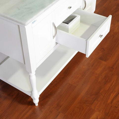 Image of Alya Bath Hampton 42" Single Contemporary Bathroom Vanity with Countertop LA-209-42-W-NT-BMT-NM