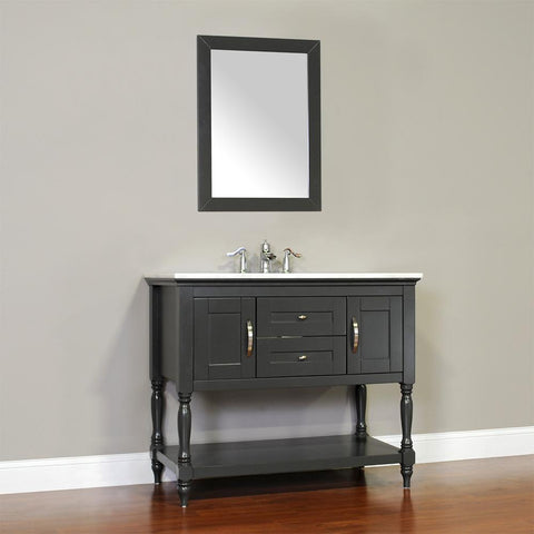 Image of Alya Bath Hampton 42" Single Contemporary Bathroom Vanity with Countertop LA-209-42-W-NT-BMT-NM