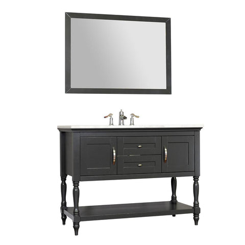Image of Alya Bath Hampton 48" Single Contemporary Bathroom Vanity with Countertop LA-209-48-G-NT-BMT-NM