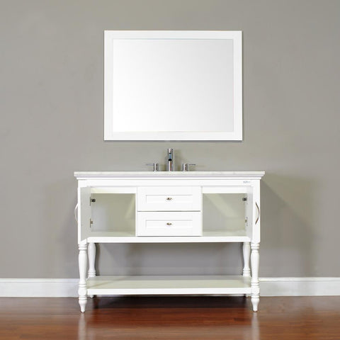 Image of Alya Bath Hampton 48" Single Contemporary Bathroom Vanity with Countertop LA-209-48-W-NT-BMT-NM