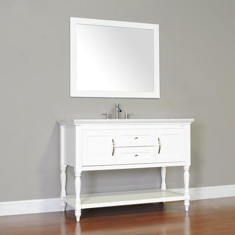 Image of Alya Bath Hampton 48" Single Contemporary Bathroom Vanity with Countertop LA-209-48-W-NT-BMT-NM