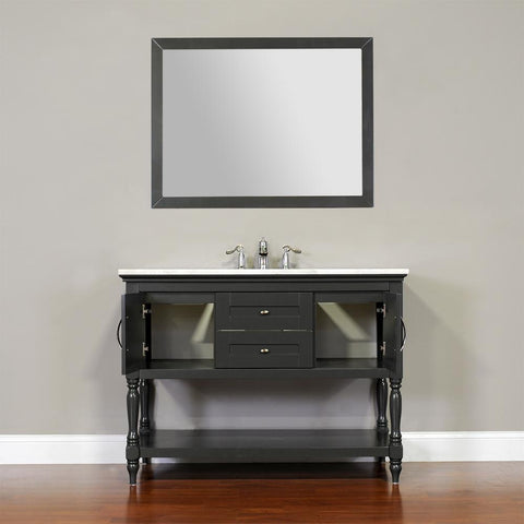 Image of Alya Bath Hampton 48" Single Contemporary Bathroom Vanity with Countertop LA-209-48-W-NT-BMT-NM