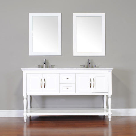 Image of Alya Bath Hampton 60" Double Contemporary Bathroom Vanity with Countertop LA-209-60-W-NT-DBL-BMT-NM