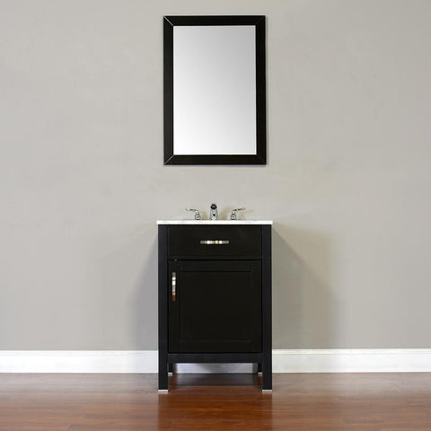 Image of Alya Bath Hudson 24" Single Contemporary Bathroom Vanity with Countertop FW-8016-24-B-NT-BMT-NM
