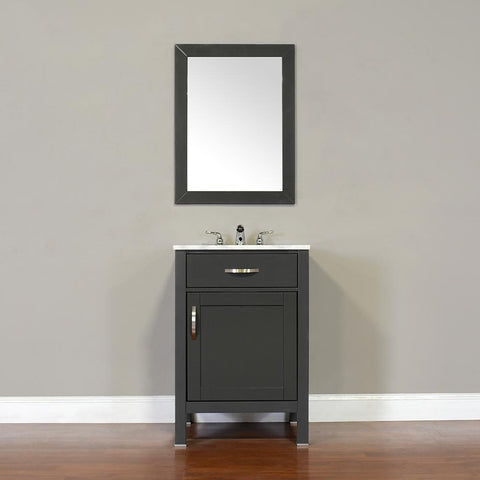 Image of Alya Bath Hudson 24" Single Contemporary Bathroom Vanity with Countertop FW-8016-24-B-NT-BMT-NM