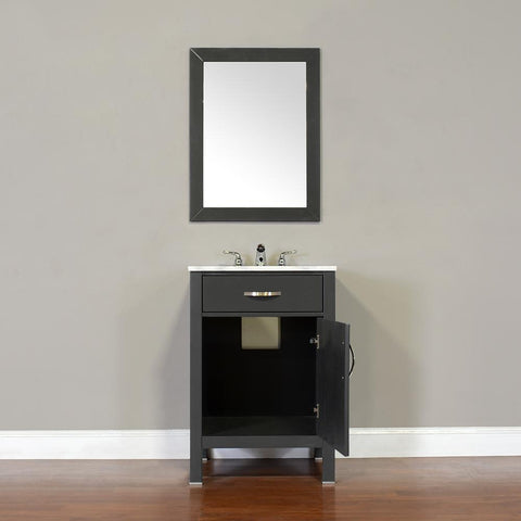 Image of Alya Bath Hudson 24" Single Contemporary Bathroom Vanity with Countertop FW-8016-24-B-NT-BMT-NM
