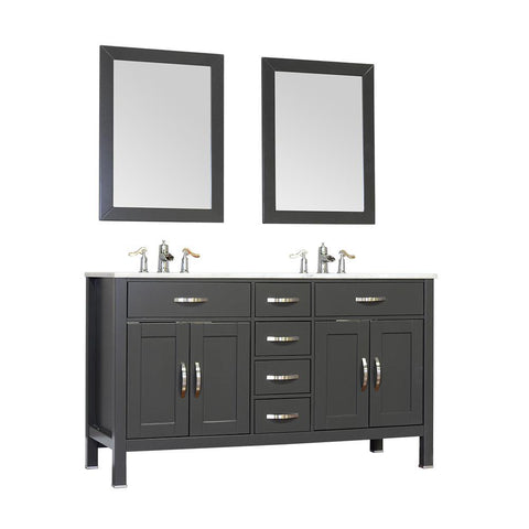 Image of Alya Bath Hudson 60" Double Contemporary Bathroom Vanity with Countertop FW-8016-60-G-NT-DBL-BMT-NM