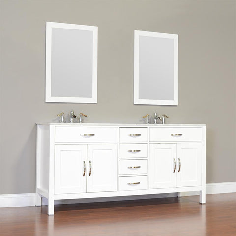 Image of Alya Bath Hudson 72" Double Contemporary Bathroom Vanity with Countertop FW-8016-72-B-NT-DBL-BMT-NM