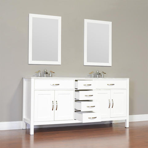 Image of Alya Bath Hudson 72" Double Contemporary Bathroom Vanity with Countertop FW-8016-72-B-NT-DBL-BMT-NM