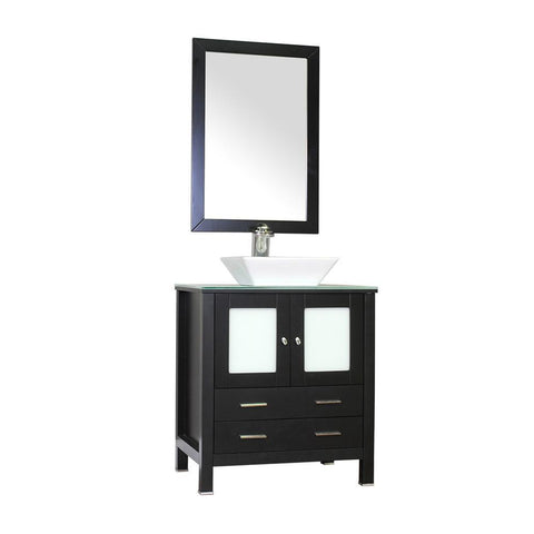 Image of Alya Bath Leeds 24" Modern Single Bathroom Vanity without Mirror AW-125-24-B