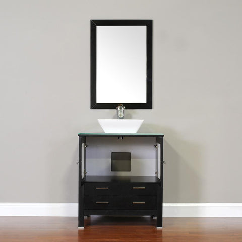 Image of Alya Bath Leeds 24" Modern Single Bathroom Vanity without Mirror AW-125-24-B