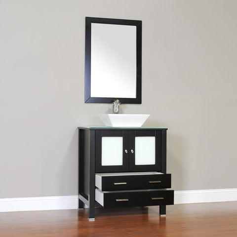 Image of Alya Bath Leeds 24" Modern Single Bathroom Vanity without Mirror AW-125-24-B