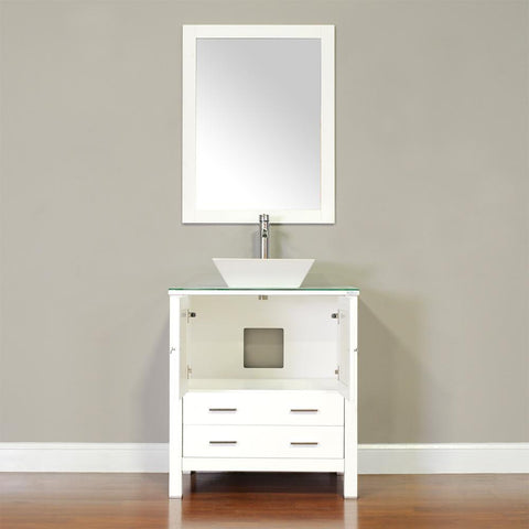 Image of Alya Bath Leeds 24" Modern Single Bathroom Vanity without Mirror AW-125-24-B
