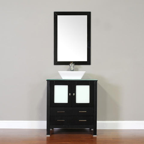 Image of Alya Bath Leeds 30" Modern Single Bathroom Vanity without Mirror AW-125-30-B