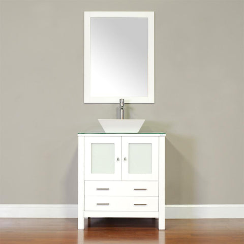 Image of Alya Bath Leeds 30" Modern Single Bathroom Vanity without Mirror AW-125-30-B