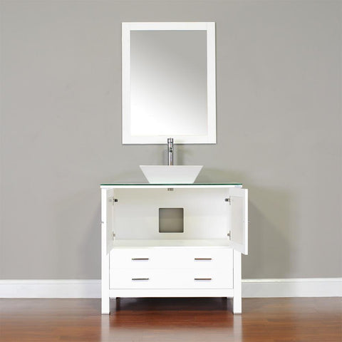 Image of Alya Bath Leeds 36" Modern Single Bathroom Vanity without Mirror AW-125-36-B