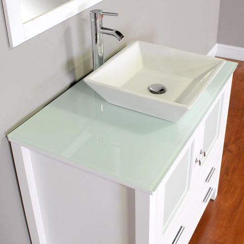 Image of Alya Bath Leeds 36" Modern Single Bathroom Vanity without Mirror AW-125-36-B