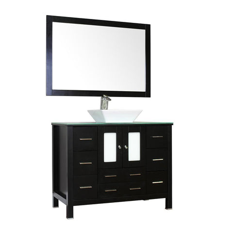 Image of Alya Bath Leeds 42" Modern Single Bathroom Vanity without Mirror AW-125-42-B