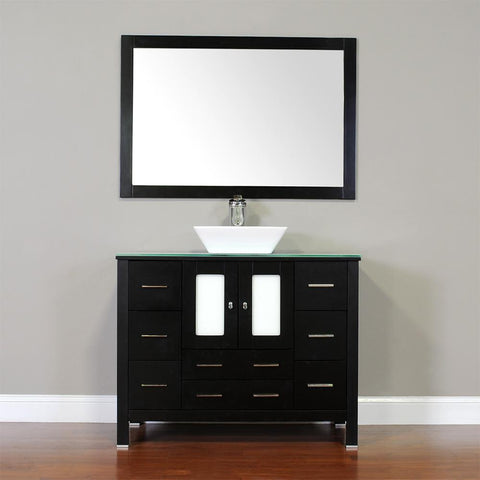 Image of Alya Bath Leeds 42" Modern Single Bathroom Vanity without Mirror AW-125-42-B