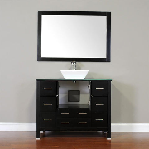 Image of Alya Bath Leeds 42" Modern Single Bathroom Vanity without Mirror AW-125-42-B