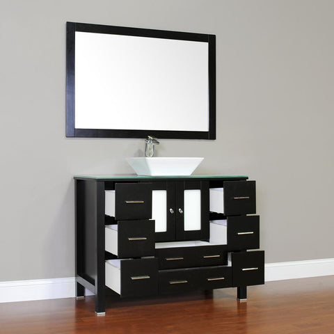 Image of Alya Bath Leeds 42" Modern Single Bathroom Vanity without Mirror AW-125-42-B