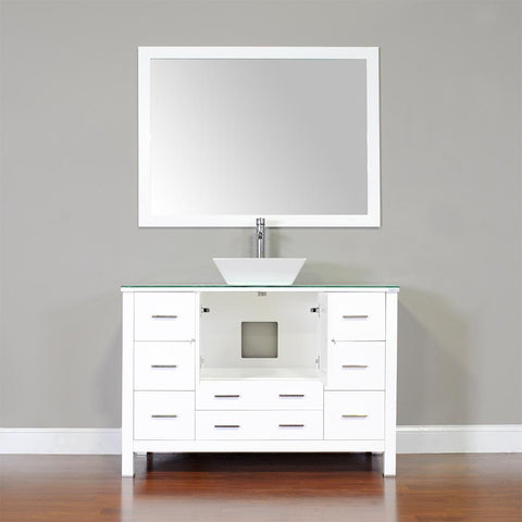 Image of Alya Bath Leeds 48" Modern Single Bathroom Vanity without Mirror AW-125-48-B