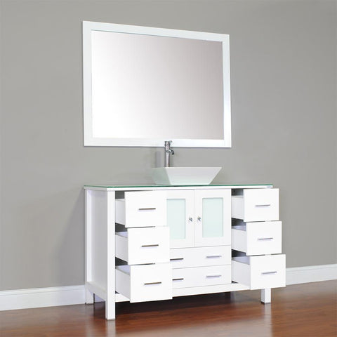 Image of Alya Bath Leeds 48" Modern Single Bathroom Vanity without Mirror AW-125-48-B