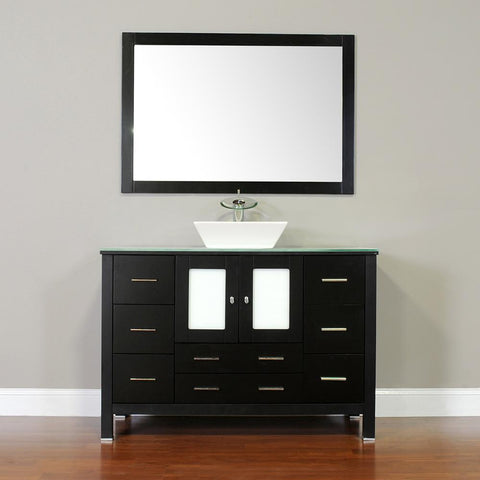 Image of Alya Bath Leeds 48" Modern Single Bathroom Vanity without Mirror AW-125-48-B