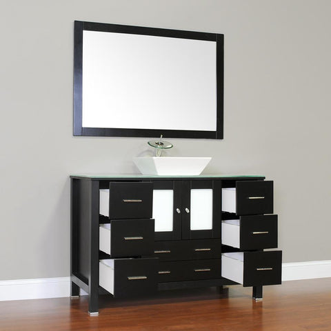 Image of Alya Bath Leeds 48" Modern Single Bathroom Vanity without Mirror AW-125-48-B