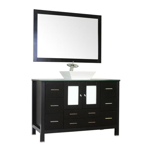 Image of Alya Bath Leeds 54" Modern Single Bathroom Vanity without Mirror AW-125-54-B