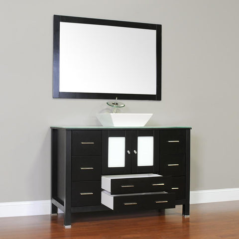 Image of Alya Bath Leeds 54" Modern Single Bathroom Vanity without Mirror AW-125-54-B