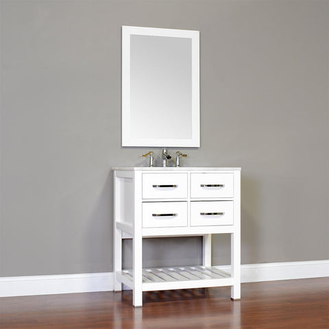 Image of Alya Bath Manhattan 30" Single Contemporary Bathroom Vanity with Countertop FW-8017-30-B-NT-BMT-NM