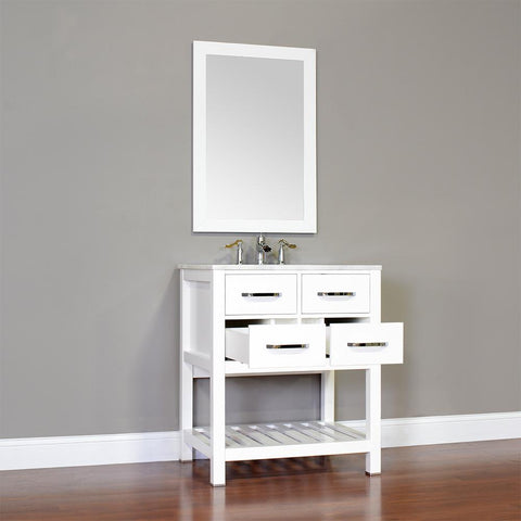 Image of Alya Bath Manhattan 30" Single Contemporary Bathroom Vanity with Countertop FW-8017-30-B-NT-BMT-NM