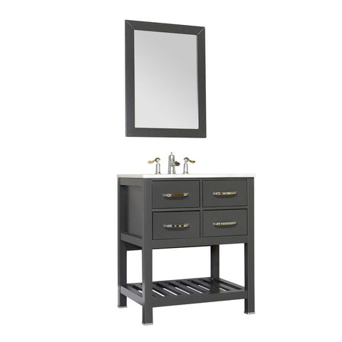 Image of Alya Bath Manhattan 30" Single Contemporary Bathroom Vanity with Countertop FW-8017-30-G-NT-BMT-NM