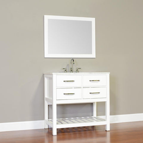 Image of Alya Bath Manhattan 36" Single Contemporary Bathroom Vanity with Countertop FW-8017-36-B-NT-BMT-NM