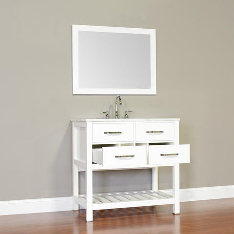 Image of Alya Bath Manhattan 36" Single Contemporary Bathroom Vanity with Countertop FW-8017-36-B-NT-BMT-NM