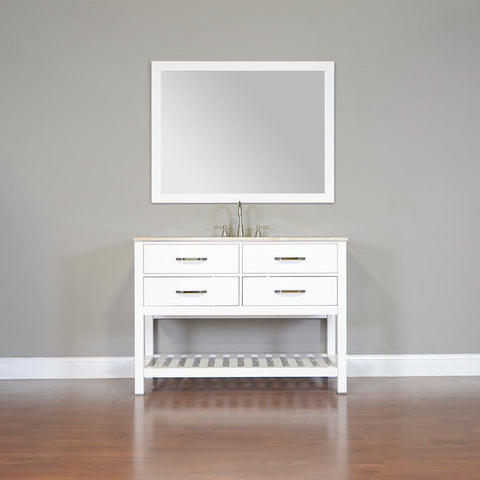 Image of Alya Bath Manhattan 48" Single Contemporary Bathroom Vanity with Countertop FW-8017-48-B-NT-BMT-NM