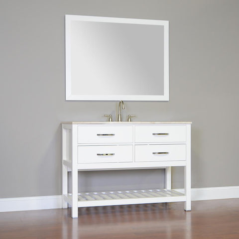 Image of Alya Bath Manhattan 48" Single Contemporary Bathroom Vanity with Countertop FW-8017-48-B-NT-BMT-NM