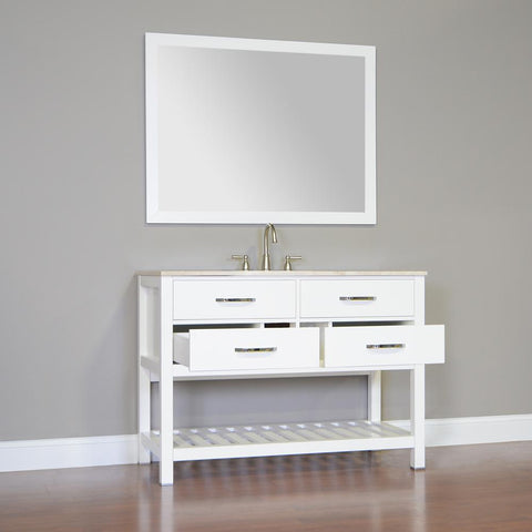 Image of Alya Bath Manhattan 48" Single Contemporary Bathroom Vanity with Countertop FW-8017-48-B-NT-BMT-NM